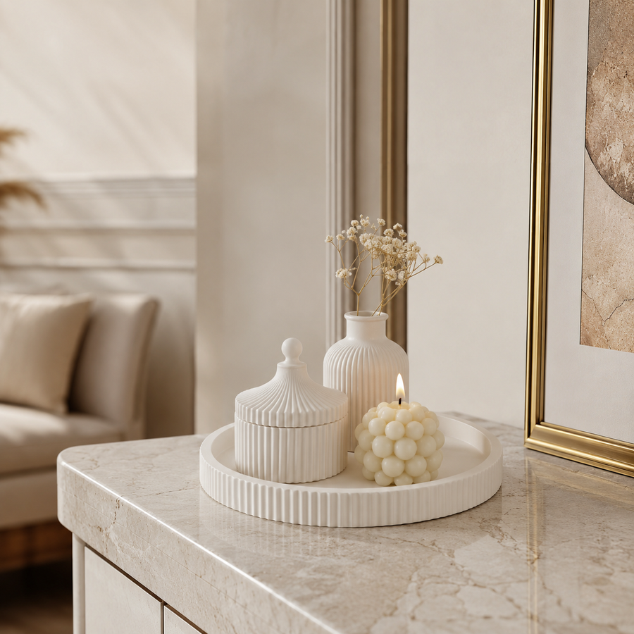 Bubble Bloom Set styled in luxury home decor